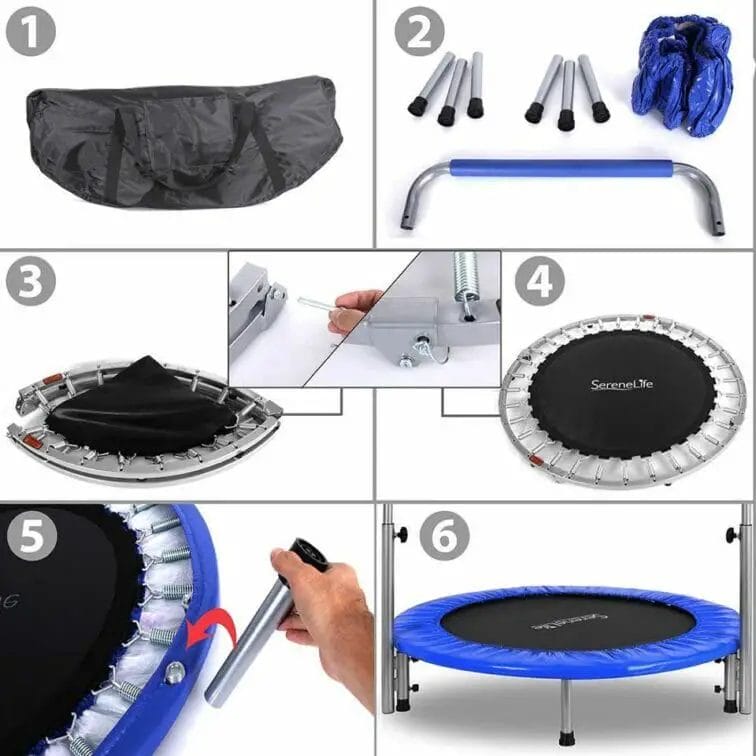 SereneLife Foldable Trampoline Assemble
